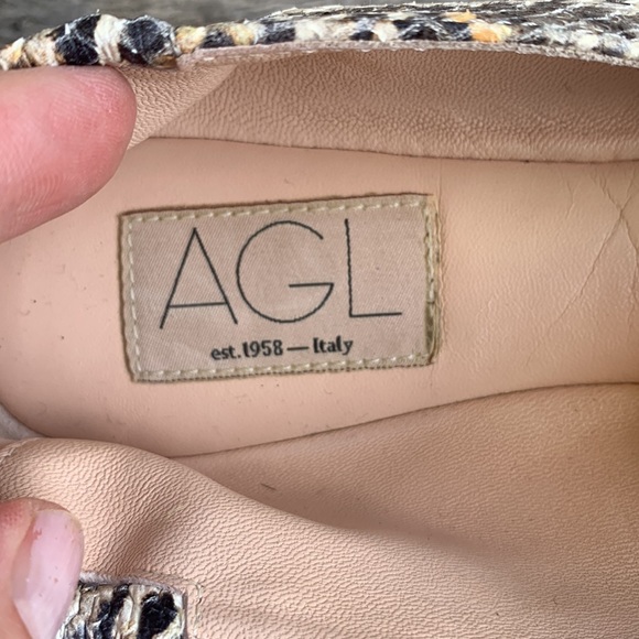 AGL Snakeskin Leather Loafers - Picture 4 of 13
